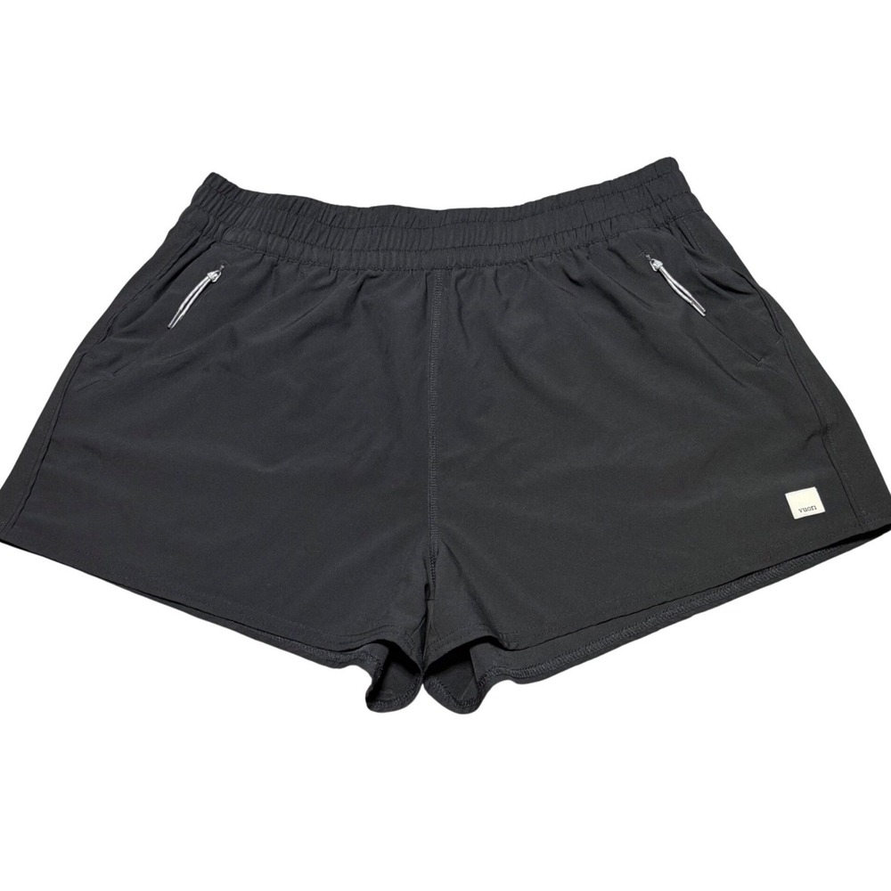 Vuori Women XL Dash Short Black Active Run Pockets Mid Rise